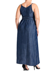 Standard & Practices Jodi Denim Maxi Dress plus size Coverstory
