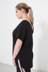 See Rose Go My Favorite Tee Black plus size Coverstory