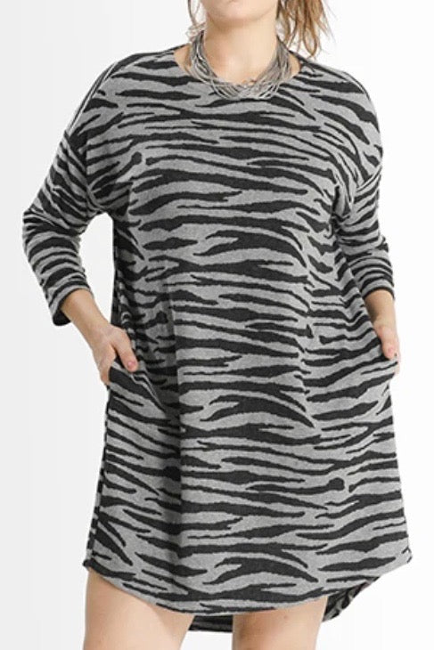Shegul Khrstyana Knit Dress -Zebra