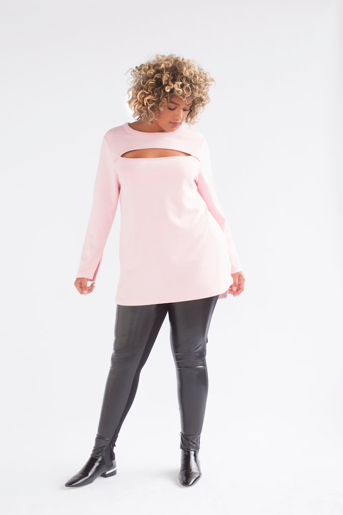 See Rose Go Peek-a-Boo Tunic Rose plus size CoverstoryNYC