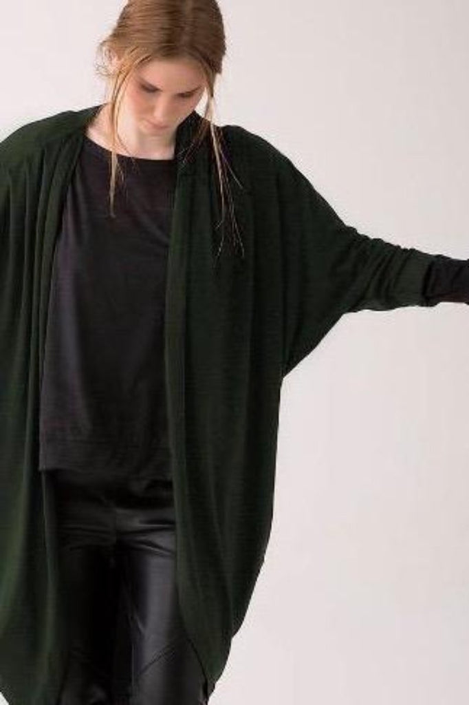 Shegul Mia cocoon cardigan olive plus size Coverstory